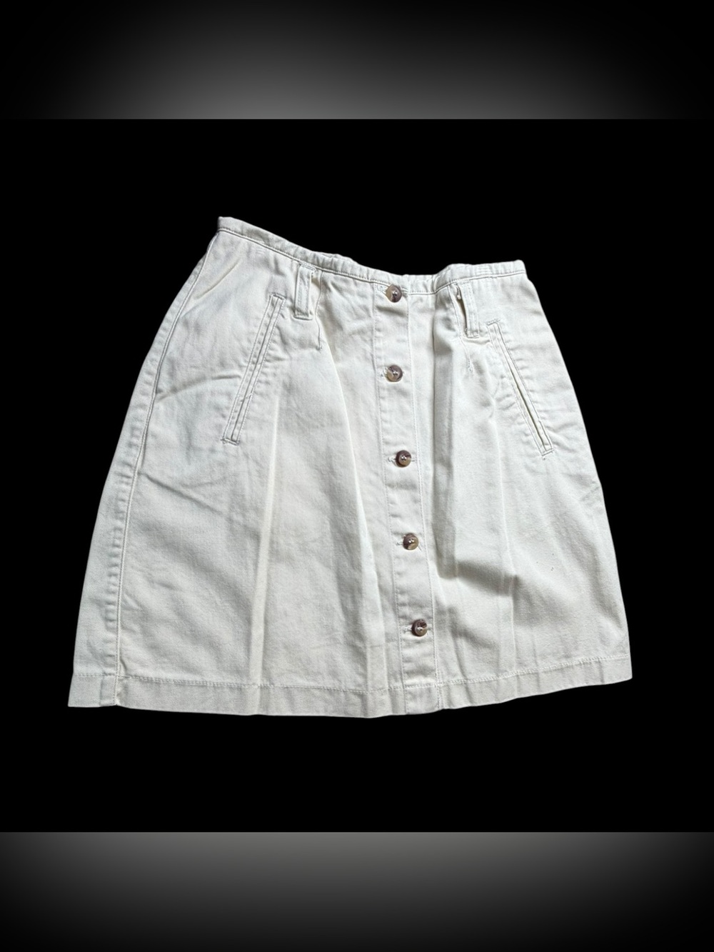 Palmetto's 90s Y2K Vintage Khaki Mini Button Front Preppy Skirt Sz 5